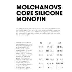 Monopalme apnée Molchanovs Core Silicone Monofin Noir