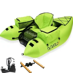 Pack Float tube Devaux Kayak Tube Cap-V 1000 - Chartreuse + Kit