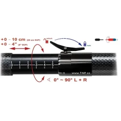 Pagaie kayak TNP Wolferine fibre carbone vario pro manche Skypole | 2P | 210/220 cm