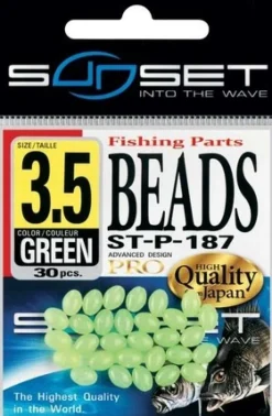Perles Ovales Dures Sunset Beads Green ST-P-187