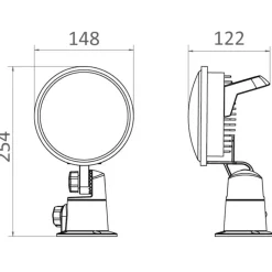 Phare LED Osculati Moonlight orientable