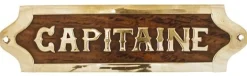 Plaque de porte Décomarine Bois/laiton