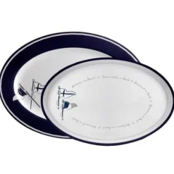 Plateaux ovale Marine Business - Collection Welcome On Board - 2 Pièces