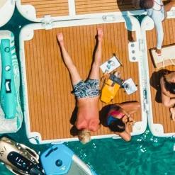 Plateforme gonflable bateau Yachtbeach 2.05 Premium Teak