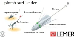 Plomb grappin surfleader brut Lemer