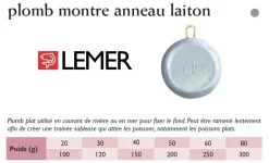 Plombs montre anneau laiton
