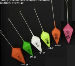 Plombs Portugais + tige Plastifiés Lemer Orange Fluo