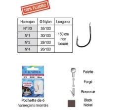 Pochette Flashmer Hameçon Monté Fluoro Daurade