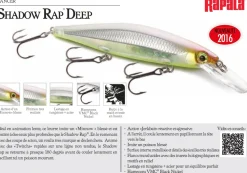 Poisson nageur Rapala Shadow Rap Deep 11 cm 13 g