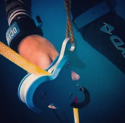 Poulie d'apnée Octopus Freediving XL Pulling Systeme Rouge