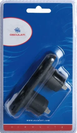Prise Osculati allume-cigares et double USB noire