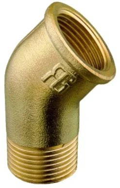 Raccord coudé laiton Plastimo 45°mâle-femelle 51 mm