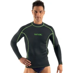 Rash Guard Seac sub Fit Long Noir - Homme