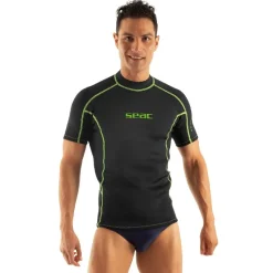 Rash Guard Seac sub Fit Short Noir - Homme