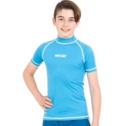 Rash guard Seac sub Garçon T-sun Short - Bleu Clair