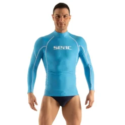 Rash guard Seac sub Homme RAA Long Evo - Bleu Clair