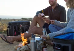 Red paddle thermos