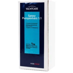 Résine de réparation bi composant Yachtcare Epoxy 1:1 avec fibre avec pompe
