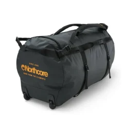 Sac étanche à roulette Northcore Duffle 110L Noir et Orange