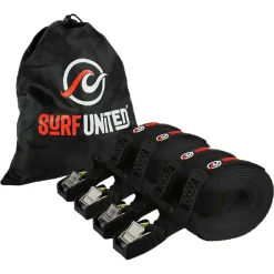 Sangle d'arrimage Surf United par 4 Noir 4M X 25MM