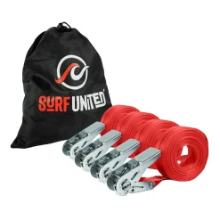 Sangles à cliquet Surf United par 4 Rouge 5M X 25MM