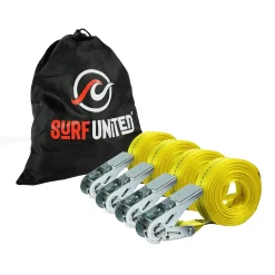 Sangles à cliquet Surf United par 4 Jaune 5M X 25MM