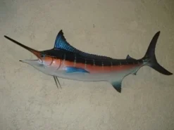 Sculpture Murale Demi Coque Marlin Bleu