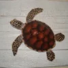 Sculpture Tortue Verte sur Cadre