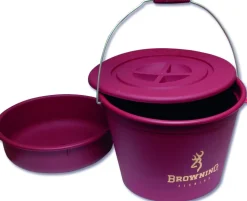 Seau à Amorce Browning avec couvercle et Bassine 30L