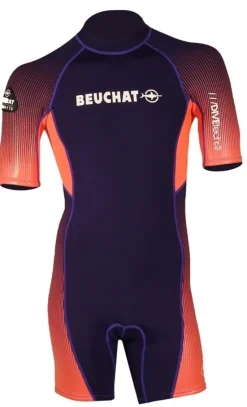 Shorty Beuchat By Watts - 3 mm - Homme - Violet/Rose