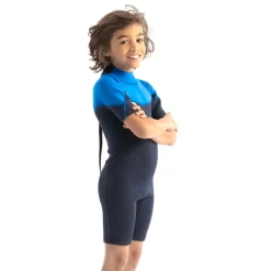 Shorty enfants Jobe Boston 2mm Back Zip Bleu