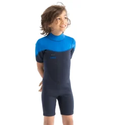 Shorty enfants Jobe Boston 2mm Back Zip Bleu