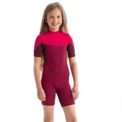Shorty enfants Jobe Boston 2mm Back Zip Rose
