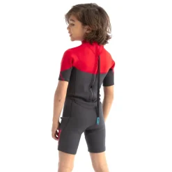 Shorty enfants Jobe Boston 2mm Back Zip Rouge