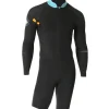 Shorty longe cote homme Ocean Step Optimizer 2/2mm Noir-Oil Blue