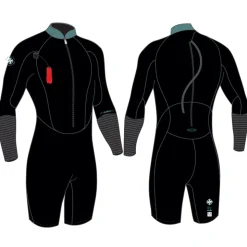 Shorty longe cote homme Ocean Step Optimizer 2/2mm Noir-Oil Blue