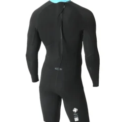 Shorty longe cote homme Ocean Step Optimizer 2/2mm Noir-Oil Blue