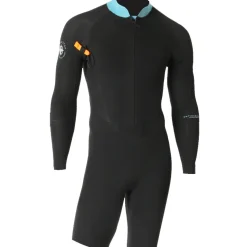 Shorty longe cote homme Ocean Step Optimizer 2/2mm Noir-Oil Blue