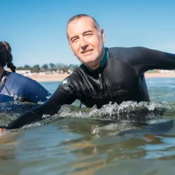 Shorty longe cote homme Ocean Step Optimizer 2/2mm Noir-Oil Blue