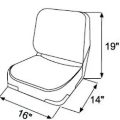 Siège bateau Cape Horn fishing repliable Gris