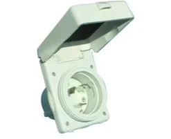 Socle mâle Hubbell composite avec couvercle -230V/32A