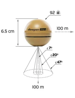 Sondeur Deeper CHIRP+ V2 avec support téléphone
