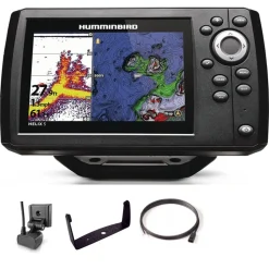 Sondeur GPS Humminbird Hélix 5 G3 CHIRP XD 2D + Sonde 50/200 KHz