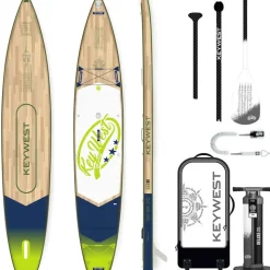 Sup Paddle Gonflable Key West Deluxe Trek 14.0 EXPOSITION PLANCHE NUE GRADE A