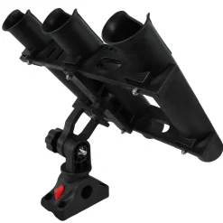 Support de cannes triple Amtrac Fishing Complet avec embase à visser