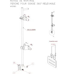 Support de sonde Seanox relevable 360°