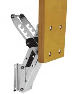 Support moteur Hors-Bord Inox Cape Horn escamotable et inclinable bois 20CV