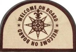 Tapis d'entrée Marine Business - Collection Welcome On Board - Marron