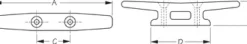 Taquet de kayak Sea-Lect Designs en Nylon 10 cm