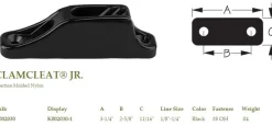 Taquet Sea-Lect Designs Clam cleat noir